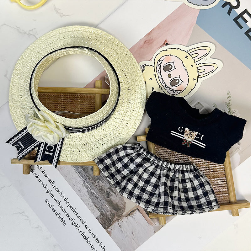 Labubu Outfit – “Gucci Garden Picnic Set” (Fits 17cm Labubu Macaron / Have a Seat / Big into Energy)