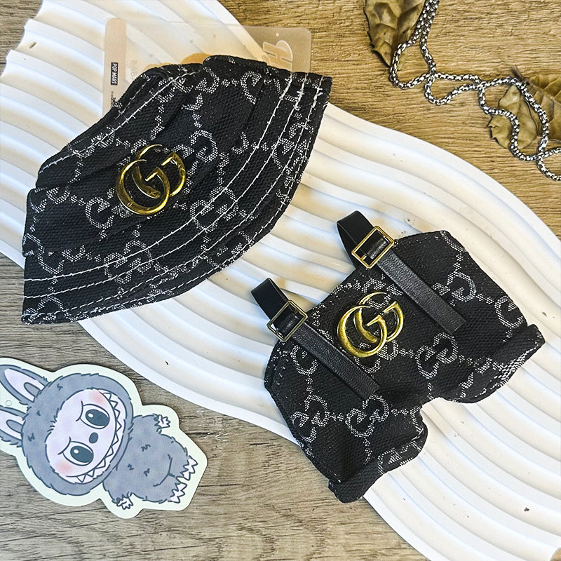 Labubu Outfit – “GG Monogram Bucket Set” (Fits 17cm Labubu Macaron / Have a Seat / Big into Energy)