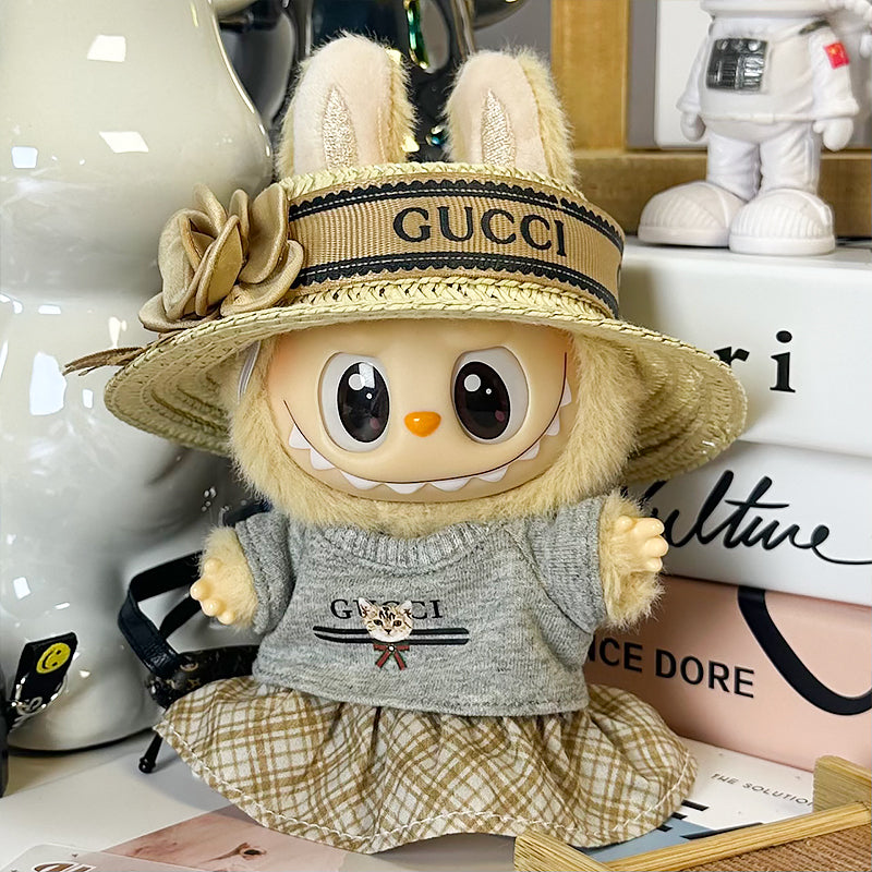 Labubu Outfit – “Gucci Garden Picnic Set” (Fits 17cm Labubu Macaron / Have a Seat / Big into Energy)