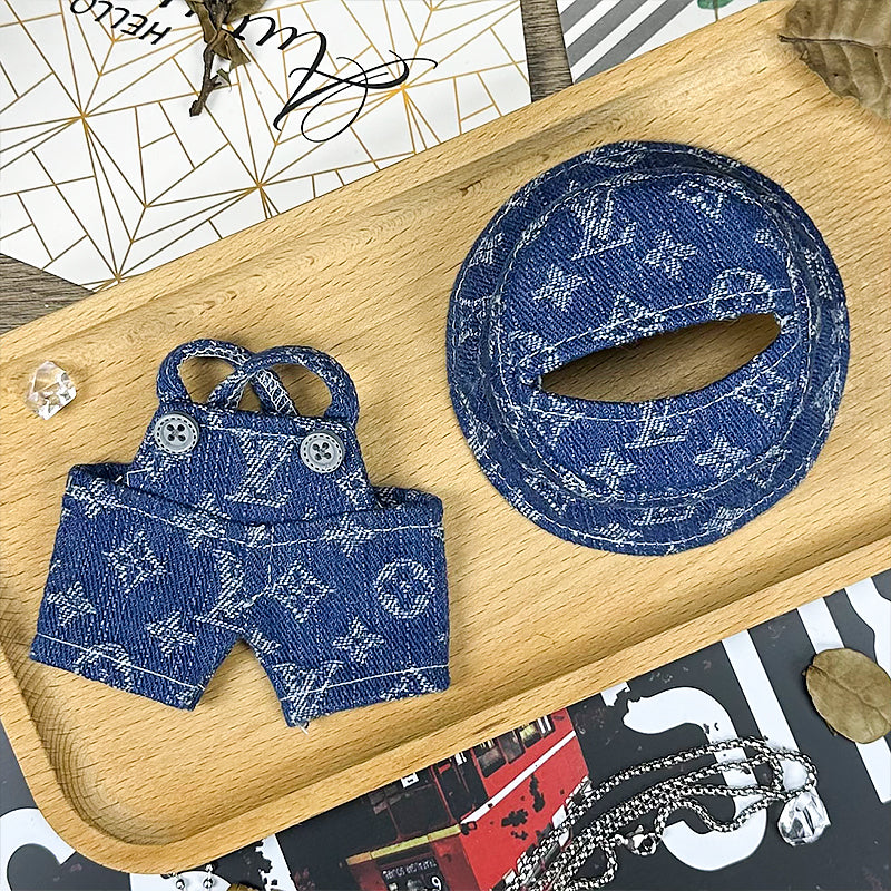 Labubu Outfit – “Vintage LV Denim” (Fits 17cm Labubu Macaron / Have a Seat / Big into Energy)