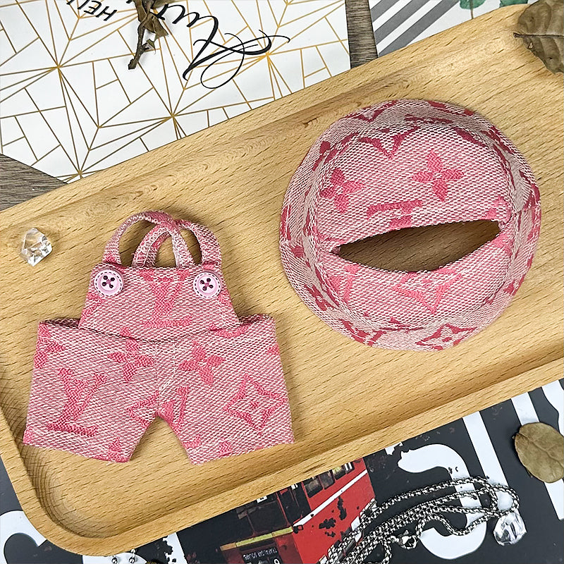 Labubu Outfit – “Vintage LV Denim” (Fits 17cm Labubu Macaron / Have a Seat / Big into Energy)