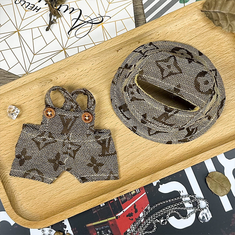 Labubu Outfit – “Vintage LV Denim” (Fits 17cm Labubu Macaron / Have a Seat / Big into Energy)