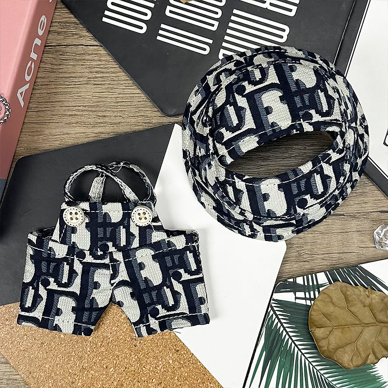 Labubu Outfit – “Dior Street Monogram” (Fits 17cm Labubu Macaron / Have a Seat / Big into Energy)