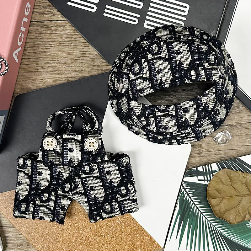 Labubu Outfit – “Dior Street Monogram” (Fits 17cm Labubu Macaron / Have a Seat / Big into Energy)