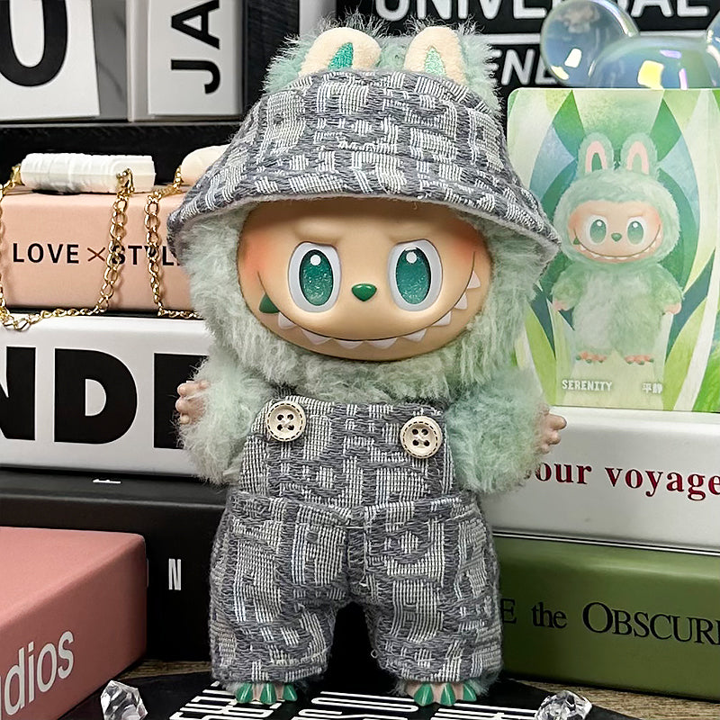 Labubu Outfit – “Dior Street Monogram” (Fits 17cm Labubu Macaron / Have a Seat / Big into Energy)