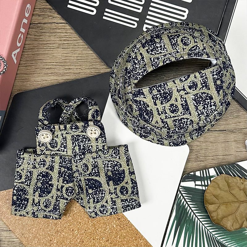 Labubu Outfit – “Dior Street Monogram” (Fits 17cm Labubu Macaron / Have a Seat / Big into Energy)