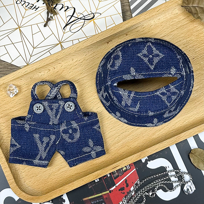 Labubu Outfit – “Vintage LV Denim” (Fits 17cm Labubu Macaron / Have a Seat / Big into Energy)