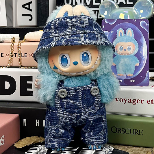 Labubu Outfit – “Dior Street Monogram” (Fits 17cm Labubu Macaron / Have a Seat / Big into Energy)