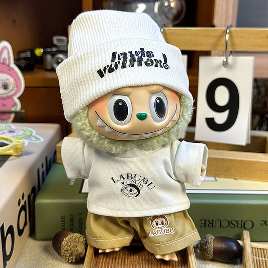 Labubu Outfit – “LV Street Light Set: Khaki Edition” (Fits 17cm Labubu Macron / Have a Seat / Big into Energy)