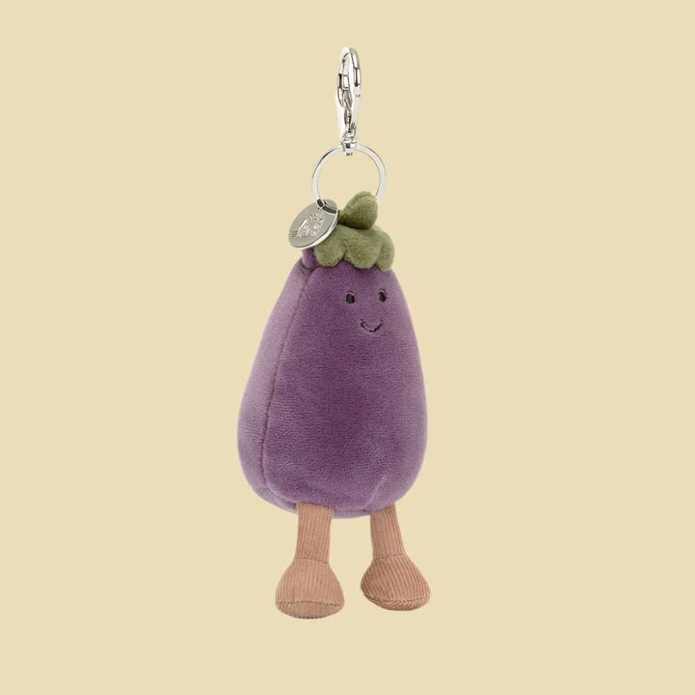 Jellycat Vivacious Vegetable Aubergine Bag Charm 1