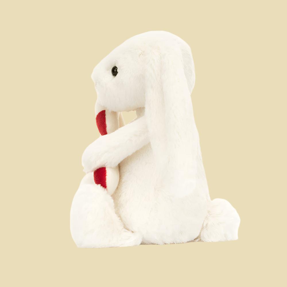 jellycat Bashful Bunny with Candy Cane 1